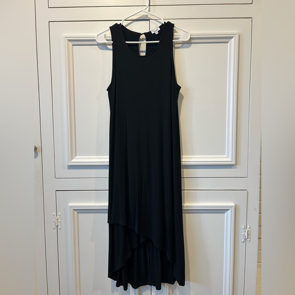 Long black sleeveless dress, size Medium